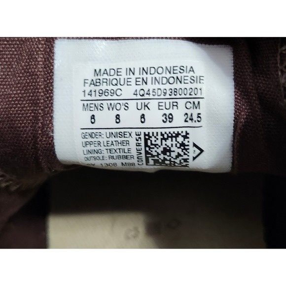 Converse Chuck Taylor All Star City Trek Brown Leather Low Top Sneakers 141969C - Picture 7 of 8